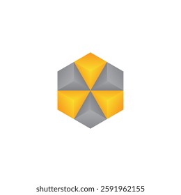 3d polygonal logo premium. vector - eps10