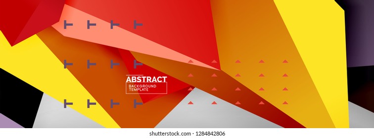 Fondo geométrico de forma poligonal 3d, composición abstracta triangular moderna. Ilustración de plantilla de vectores o técnicos