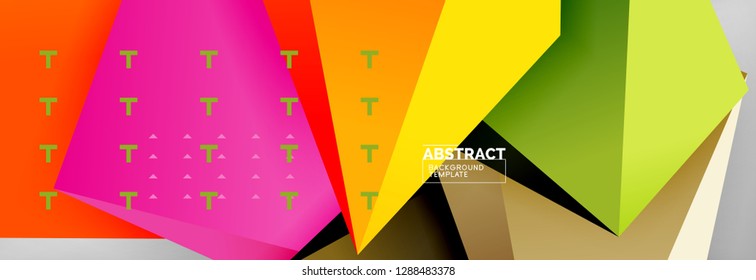 3d polygonal shape geometric background, triangular modern abstract composition. Vector techno or business template illustration