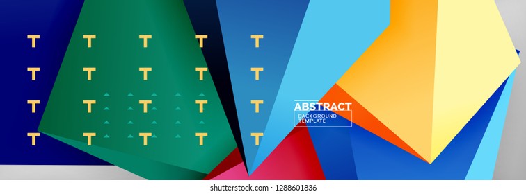 3d polygonal shape geometric background, triangular modern abstract composition. Vector techno or business template illustration