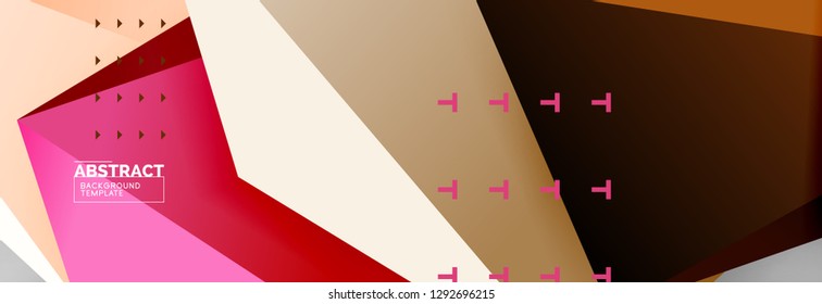 Fondo geométrico de forma poligonal 3d, composición abstracta triangular moderna. Ilustración de plantilla de vectores o técnicos