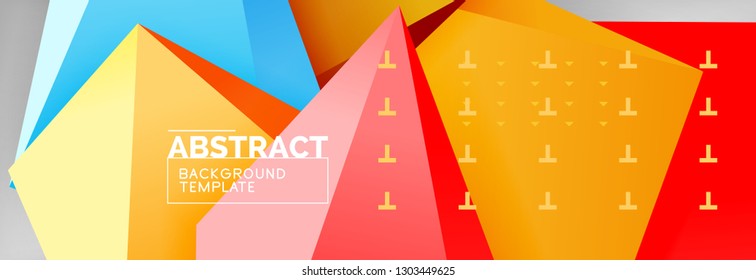 3d polygonal shape geometric background, triangular modern abstract composition. Vector techno or business template illustration