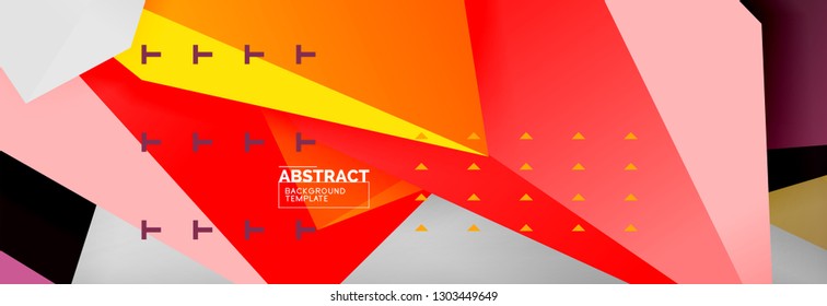 3d polygonal shape geometric background, triangular modern abstract composition. Vector techno or business template illustration