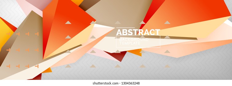 3d polygonal shape geometric background, triangular modern abstract composition. Vector techno or business template illustration