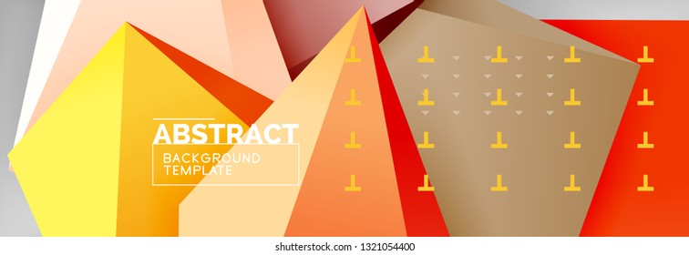 3d polygonal shape geometric background, triangular modern abstract composition. Vector techno or business template illustration