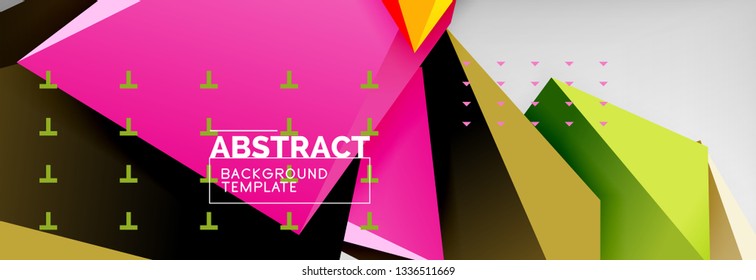 Fondo geométrico de forma poligonal 3d, composición abstracta triangular moderna. Ilustración de plantilla de vectores o técnicos