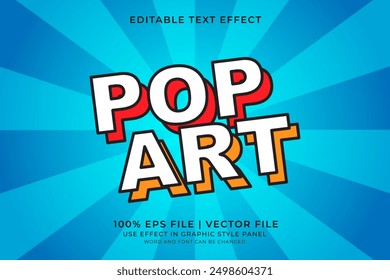 3D Pop Art Text effect editable vector