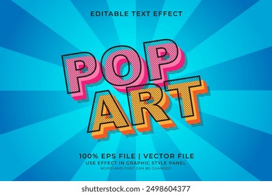 3D Pop Art Text effect editable vector