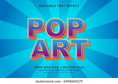 3D Pop Art Text effect editable vector