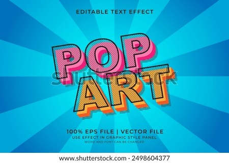 3D Pop Art Text effect editable vector