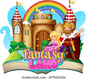 3D pop up book with fairy tail theme illustration