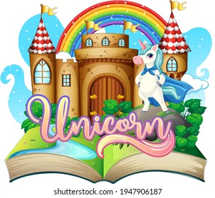 3D pop up book with fairy tale theme illustration