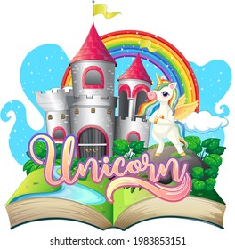 3D pop up book with fairy tale theme illustration