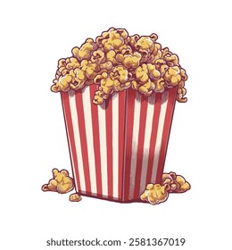 3d Popcorn design illustration vector.