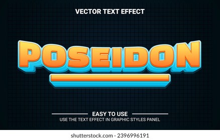 3d poseidon editable text effect