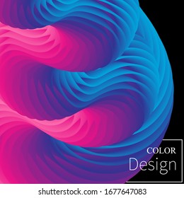 3d Poster. Fluid Colors. Liquid Shape. Ink Splash. Colorful Cloud. Flow Wave. Modern Poster. Color Background. Vector.