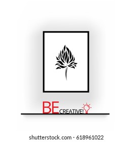 3d poster frame mock up. Vector illustration isolated on white background for interior