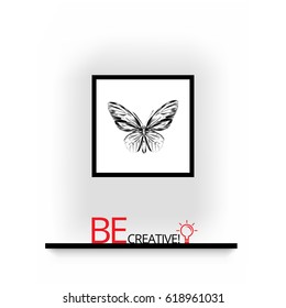 3d poster frame mock up. Vector illustration isolated on white background for interior