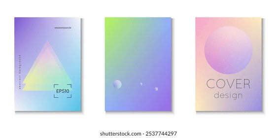 3d Poster. Pink Grain Holographic Set. Grainy Triangle Shape. Multyplying Modern Collection. Gradient Design. Digital Elements. Vibrant Placard. Purple 3d Poster