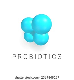 3D Prebiotic icon or logo. probiotics symbol. Vector illustration.