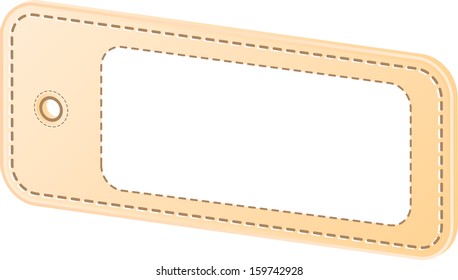 3D Price Tag With Blank Label Vector