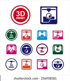 3D Print Icon Set