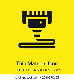 3d Print minimal bright yellow material icon