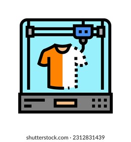 3d printed clothes future technology color icon vector. 3d printed clothes future technology sign. isolated symbol illustration