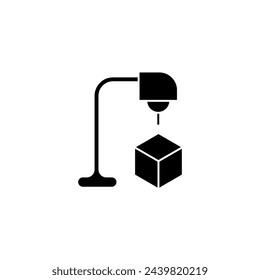 3d printer concept line icon. Simple element illustration. 3d printer concept outline symbol design.