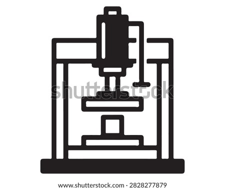 3D printer extruder assembly in black and white schematic illustration for engineering design