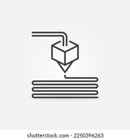 3D Printer Extruder vector Product Development concept linear icon or symbol