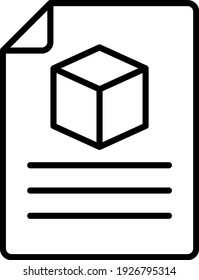 3D Printer FBX File Concept line Icon Vector Design, additive manufacturing Symbol on white background