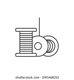 3D Printer filament icon isolated on white background. Printing symbol modern, simple, vector, icon for website design, mobile app, ui. Vector Illustration