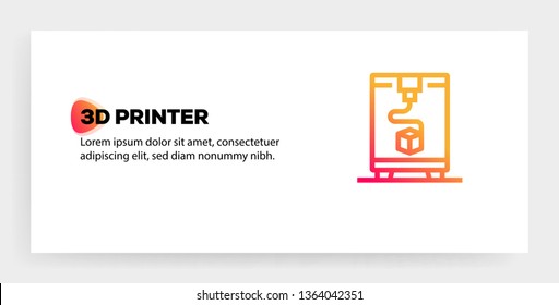 3D PRINTER ICON CONCEPT