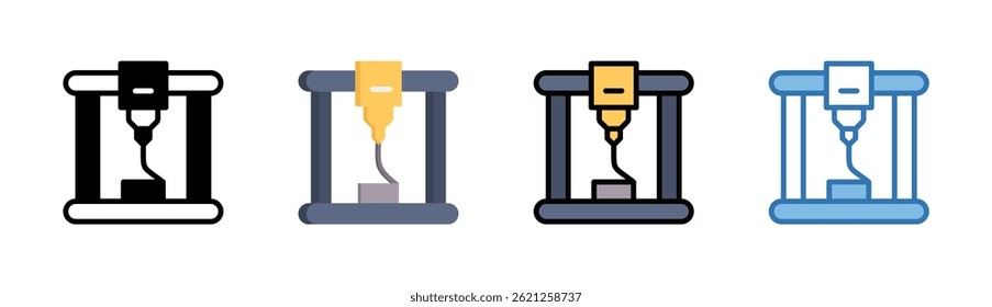Elemento De Ícone De Impressora 3D Para Design