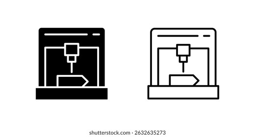 3D printer icon. Ideal for technology or innovation designs.
