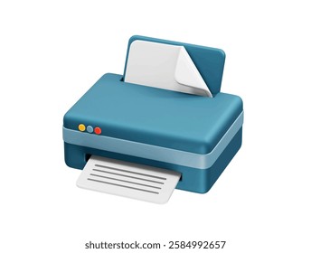 3D Printer Icon illustration render