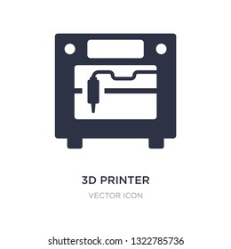 3d printer icon on white background. Simple element illustration from Future technology concept. 3d printer sign icon symbol design.