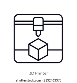 3d Printer Icon Outline Style Icon Stock Vector (Royalty Free ...