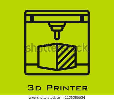 3D Printer icon signs