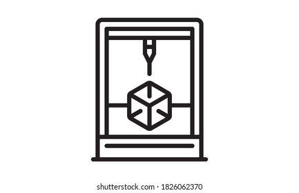 3d Printer Icon Simple Vector Image. Can Be Used For Web And Mobile Apps.
