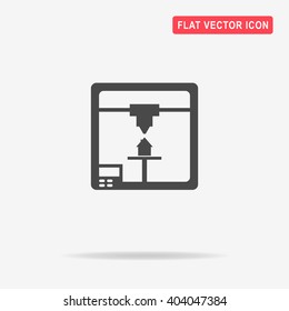 3d printer icon. Vector concept illustration for design.