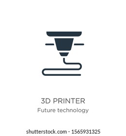 3d printer icon vector. Trendy flat 3d printer icon from future technology collection isolated on white background. Vector illustration can be used for web and mobile graphic design, logo, eps10