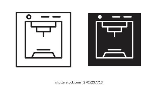 Icono de la impresora 3D para el Diseño web, App móviles