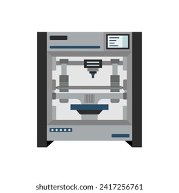 3d printer isolated on white background. 3d concept. Technology concept.