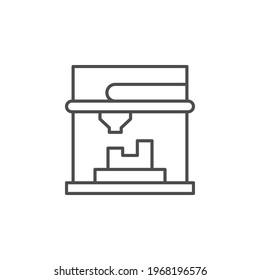 3d printer line outline icon