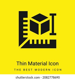 3.ᵉʳ icono de material amarillo brillante mínimo