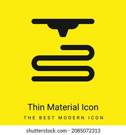 3d Printer minimal bright yellow material icon