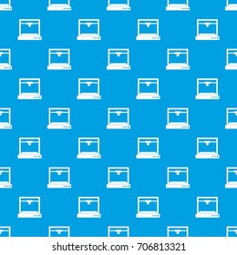 3d printer model pattern repeat seamless in blue color for any design. Vector geometric illustration