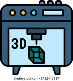 Vector de diseño de iconos Nuevos de impresora 3d